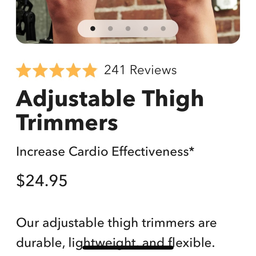 NIB- SteelFit adjustable thigh trimmers- works likes a waist trainer but on legs